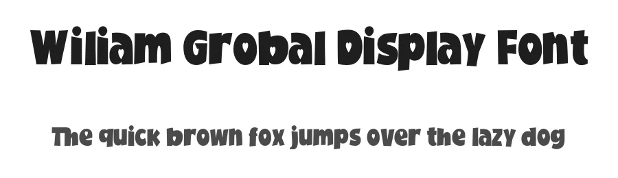 Wiliam Grobal Display Font by gatype β Sans Serif Font