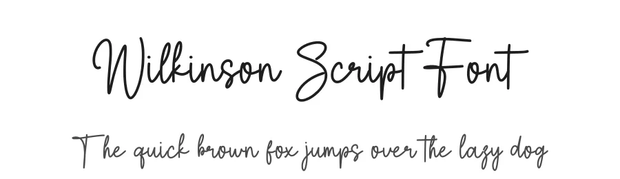 Wilkinson Script Font by Funtype — Serif Font