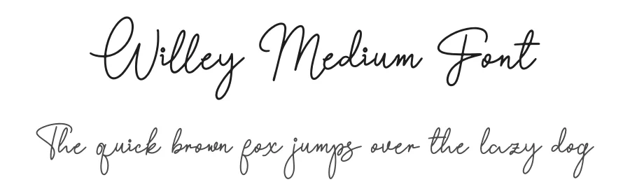 Willey Medium Font by Denustudios — Script Handwritten Font