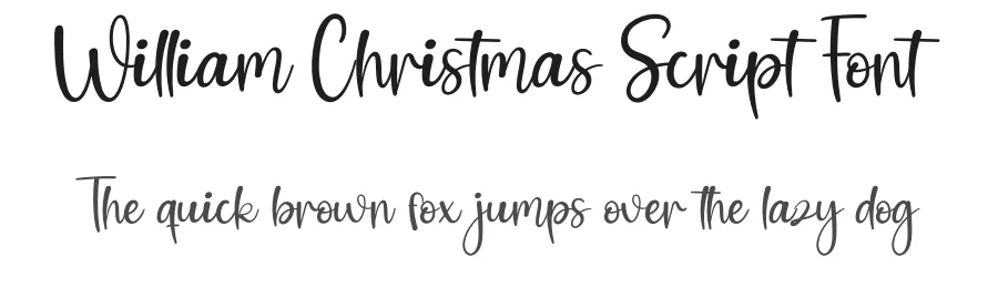 William Christmas Script Font by creativeletter — Script Handwritten Font