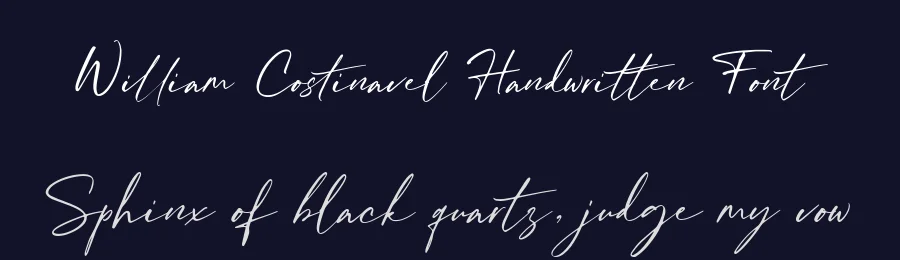 William Costinavel Handwritten Font by [email protected] — Script Handwritten Font — thumbnail 2