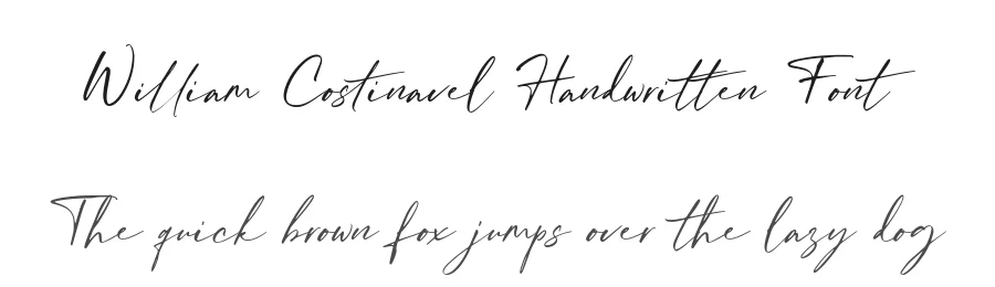 William Costinavel Handwritten Font by [email protected] — Script Handwritten Font