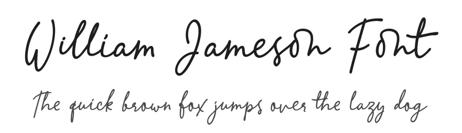 William Jameson Font by letterhanna — Script Handwritten Font