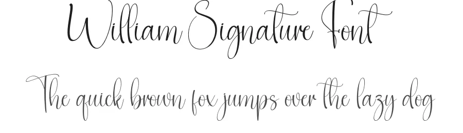 William Signature Font by creativeletter — Script Handwritten Font