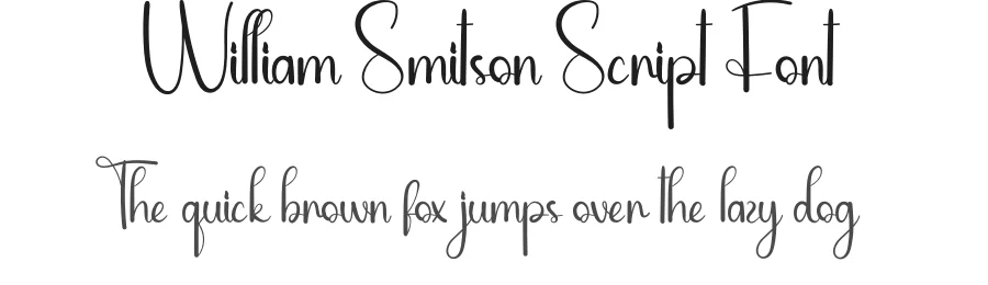William Smitson Script Font by andikastudio — Script Handwritten Font
