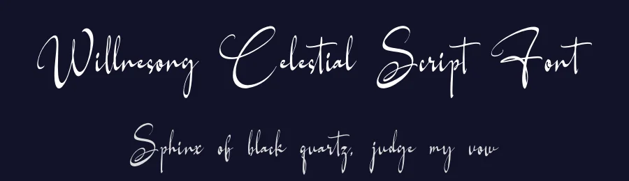 Willnesong Celestial Script Font by Denustudios — Script Handwritten Font — thumbnail 2