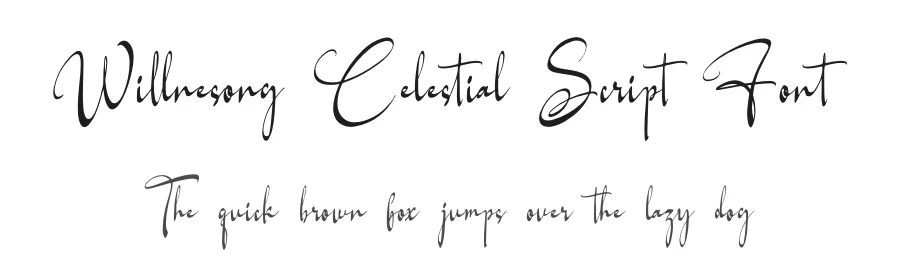 Willnesong Celestial Script Font by Denustudios — Script Handwritten Font