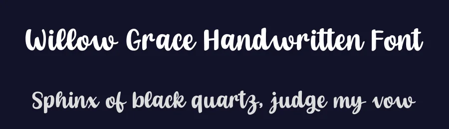 Willow Grace Handwritten Font by Fontysia — Script Handwritten Font — thumbnail 2