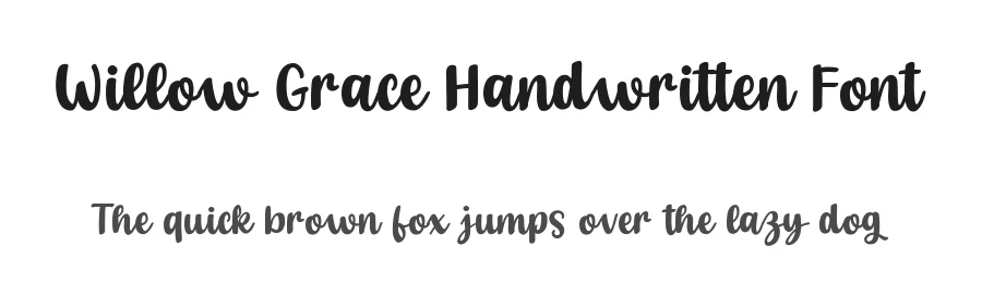 Willow Grace Handwritten Font by Fontysia — Script Handwritten Font