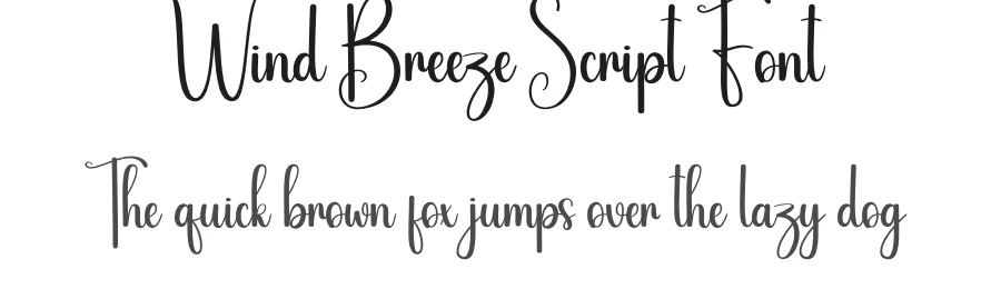 Wind Breeze Script Font by creativeletter — Script Handwritten Font