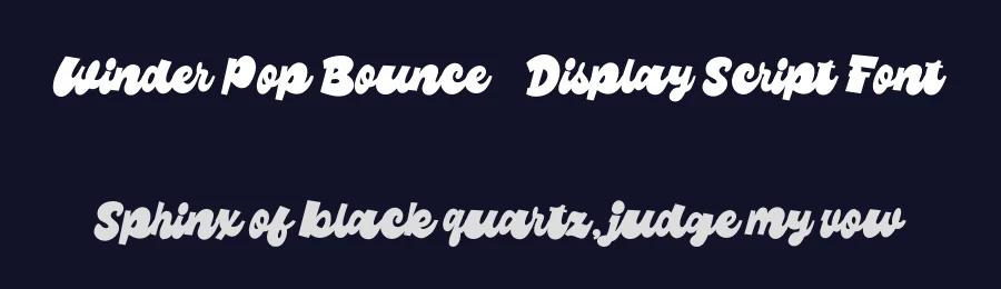 Winder Pop Bounce – Display Script Font by Lettermine — Display Font — thumbnail 2