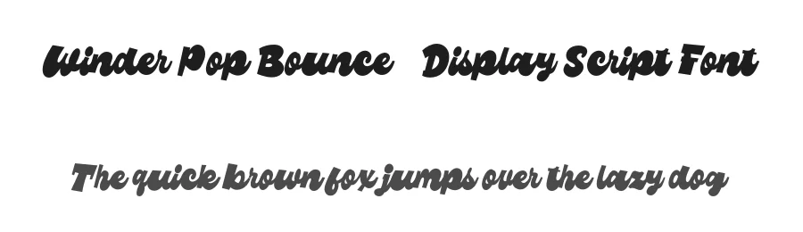 Winder Pop Bounce – Display Script Font by Lettermine — Display Font
