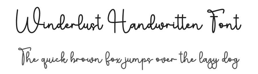 Winderlust Handwritten Font by freshtypeink — Script Handwritten Font
