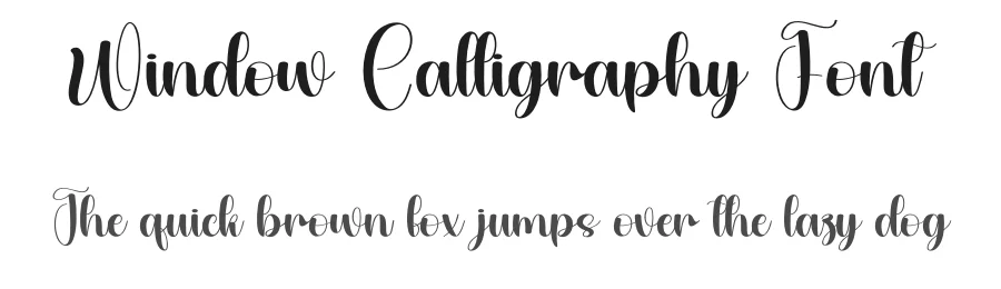 Window Calligraphy Font by andikastudio — Display Font