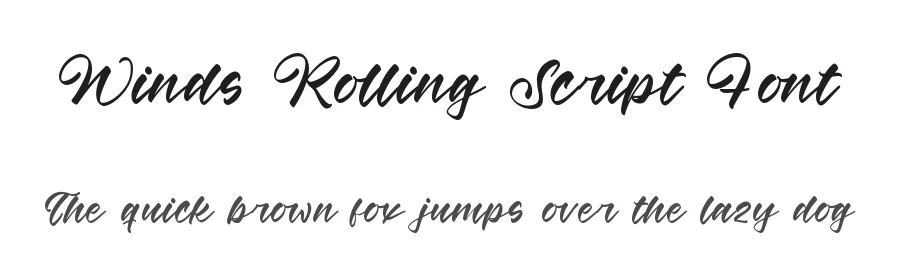Winds Rolling Script Font by stylishtype.co — Script Handwritten Font