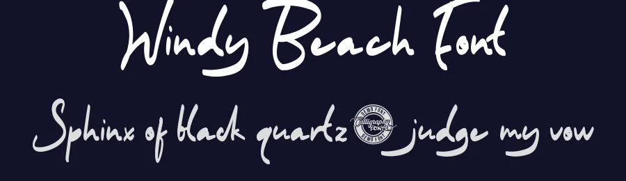 Windy Beach Font by CalligraphyFonts.net — Script Handwritten Font — thumbnail 2