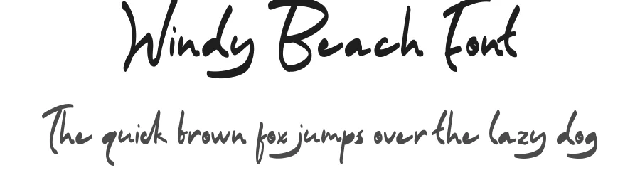Windy Beach Font by CalligraphyFonts.net — Script Handwritten Font