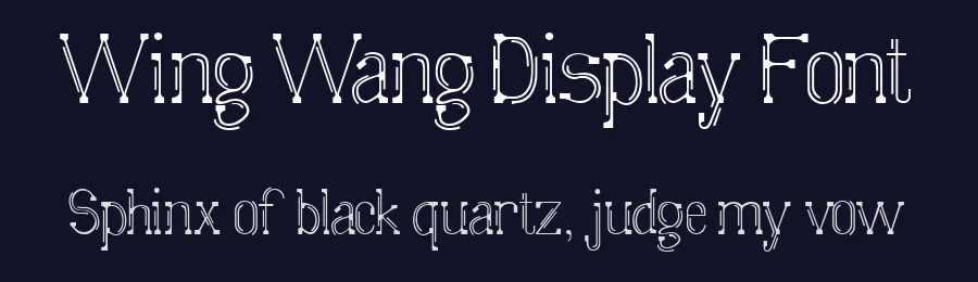 Wing Wang Display Font by morveen — Display Font — thumbnail 2