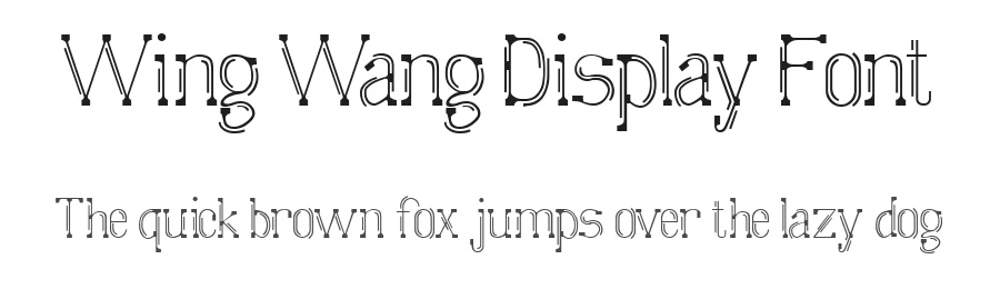 Wing Wang Display Font by morveen — Display Font