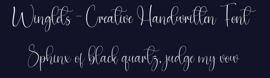 Winglets – Creative Handwritten Font by creativeletter — Script Handwritten Font — thumbnail 2