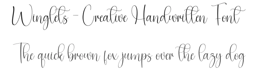 Winglets – Creative Handwritten Font by creativeletter — Script Handwritten Font