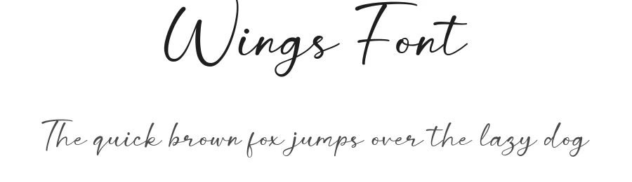 Wings Font by Salamahtype β Script Handwritten Font