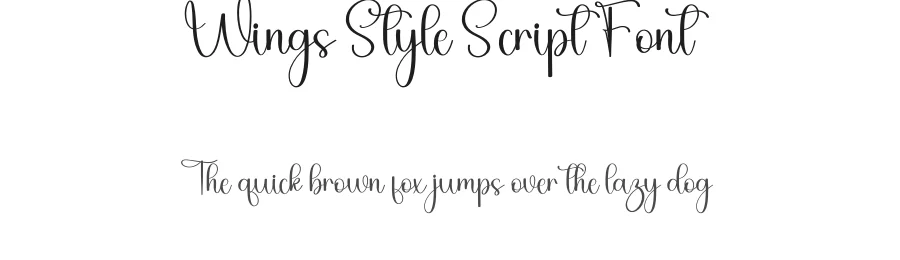 Wings Style Script Font by freshtypeink — Script Handwritten Font