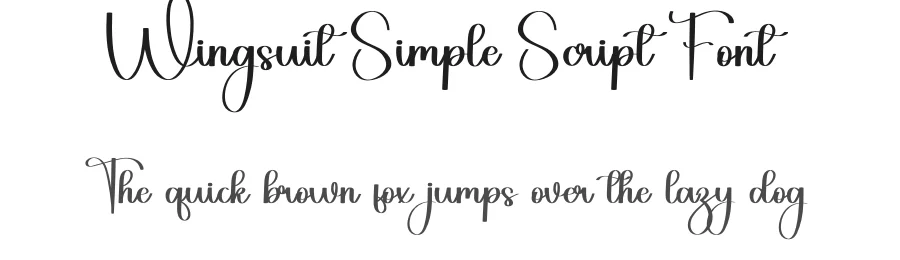 Wingsuit Simple Script Font by freshtypeink — Script Handwritten Font