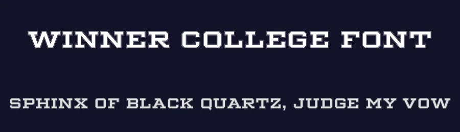 Winner College Font by sportsfonts — Serif Font — thumbnail 2