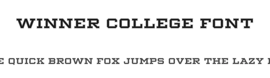 Winner College Font by sportsfonts — Serif Font