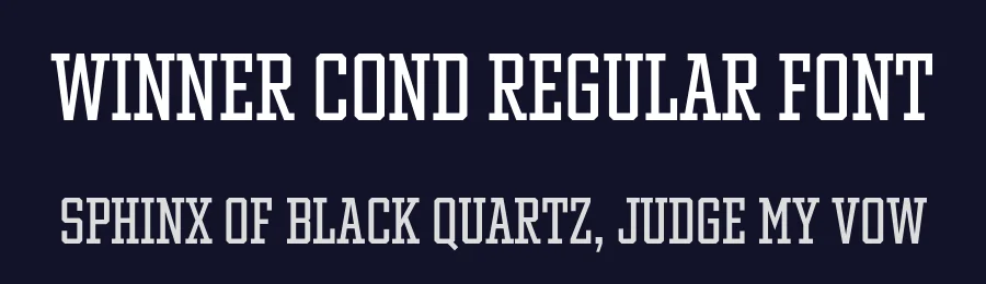 Winner Cond Regular Font by sportsfonts — Slab Serif Font — thumbnail 2