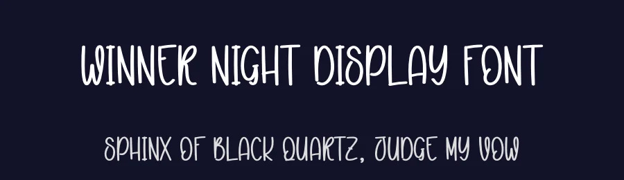 Winner Night Display Font by andikastudio — Display Font — thumbnail 2