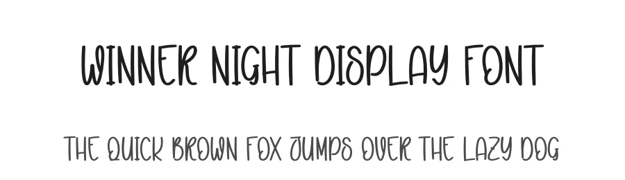 Winner Night Display Font by andikastudio — Display Font