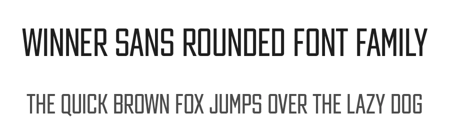 Winner Sans Rounded Font Family by sportsfonts — Sans Serif Font