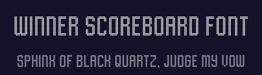 Winner Scoreboard Font by sportsfonts — Display Font — thumbnail 2