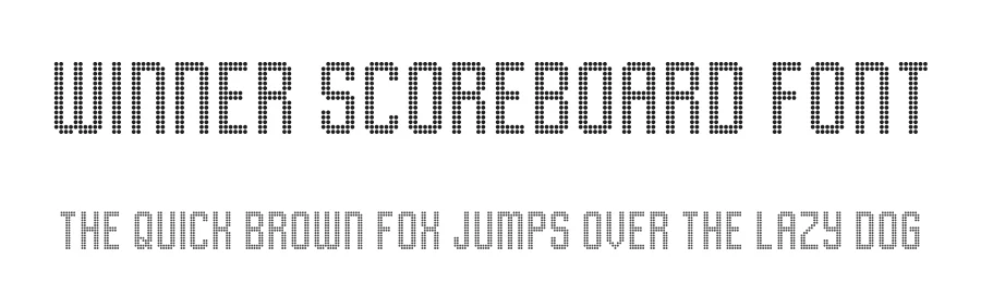 Winner Scoreboard Font by sportsfonts — Display Font