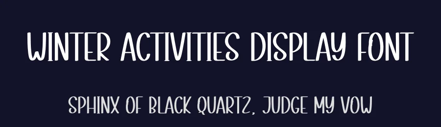 Winter Activities Display Font by creativeletter — Display Font — thumbnail 2