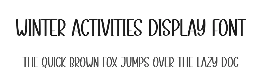Winter Activities Display Font by creativeletter — Display Font