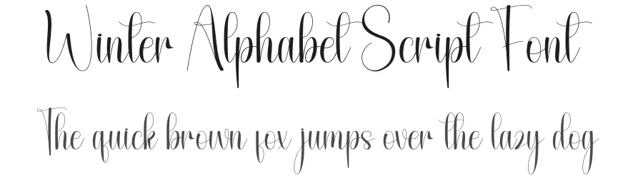 Winter Alphabet Script Font by andikastudio — Script Handwritten Font