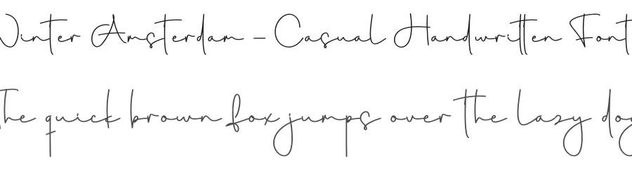Winter Amsterdam – Casual Handwritten Font by creativeletter — Script Handwritten Font