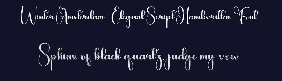 Winter Amsterdam – Elegant Script Handwritten Font by creativeletter — Script Handwritten Font — thumbnail 2