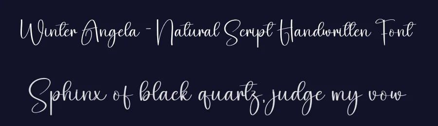 Winter Angela – Natural Script Handwritten Font by creativeletter — Script Handwritten Font — thumbnail 2