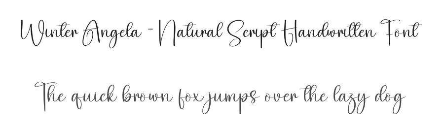 Winter Angela – Natural Script Handwritten Font by creativeletter — Script Handwritten Font