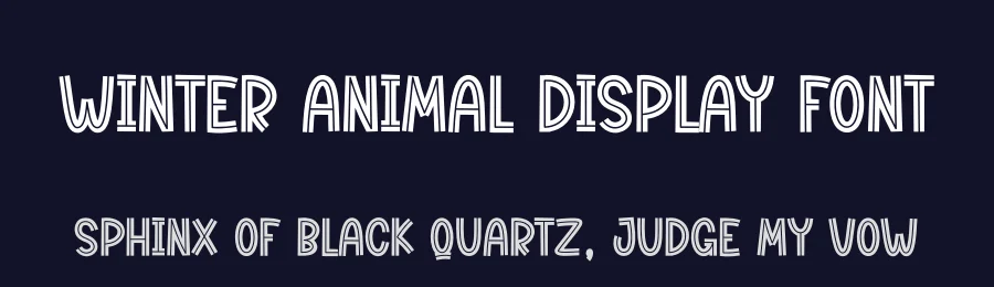 Winter Animal Display Font by andikastudio — Display Font — thumbnail 2