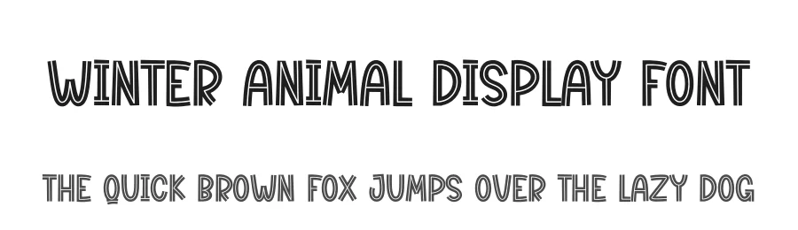 Winter Animal Display Font by andikastudio — Display Font
