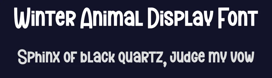 Winter Animal Display Font by andikastudio — Display Font — thumbnail 2