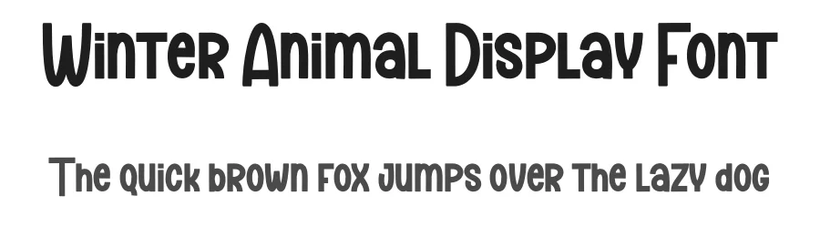 Winter Animal Display Font by andikastudio — Display Font