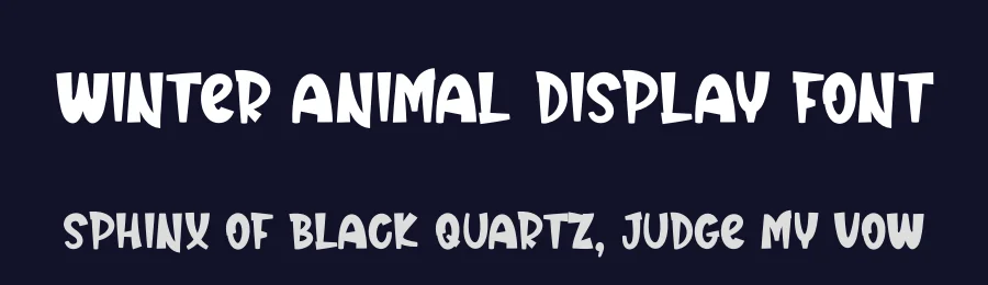Winter Animal Display Font by andikastudio — Display Font — thumbnail 2