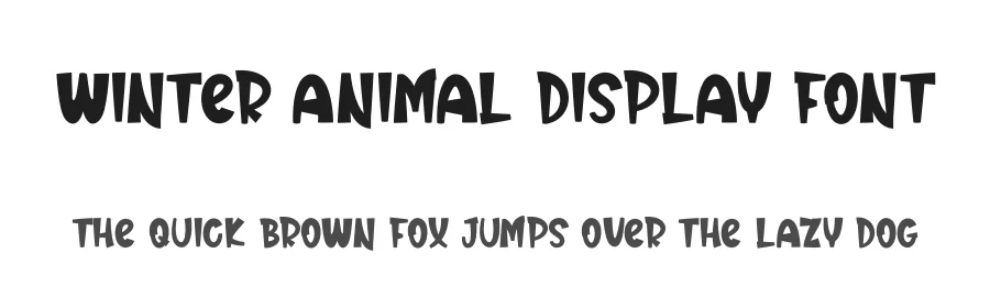 Winter Animal Display Font by andikastudio — Display Font
