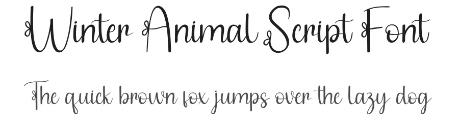Winter Animal Script Font by andikastudio — Script Handwritten Font